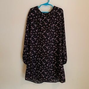 Rare Editions Girls Long Sleeve Floral Dress